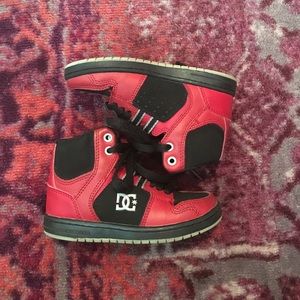 DC high tops toddler boys or girls size 11 Spark